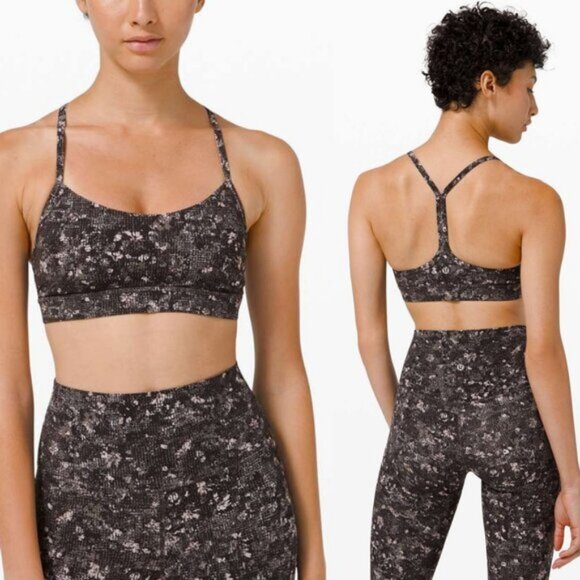 Lululemon Flow Y Bra Nulu Light Support, B/C Cup In Equalized Multi Size 4 - Picture 1 of 7